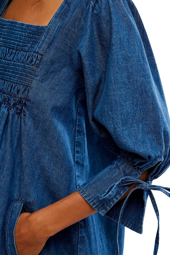 Sonora Denim Mini Dress - Midnight Rinse