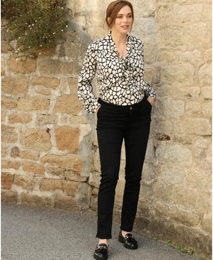 Sophie ascot tie pregnancy and nursing blouse