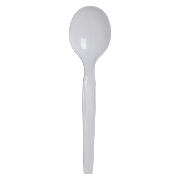 Soup Spoon Plastic (10 x 100 ct) - 6", med