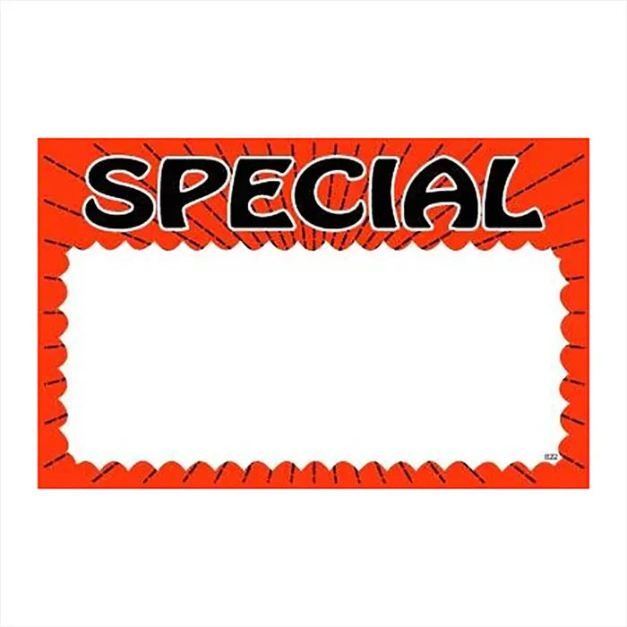 Shop Wholesale Glossy Red Print Sign Cards- Mexmax INC plus tax for savings.