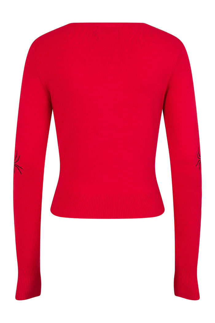 Spider Cardigan Red