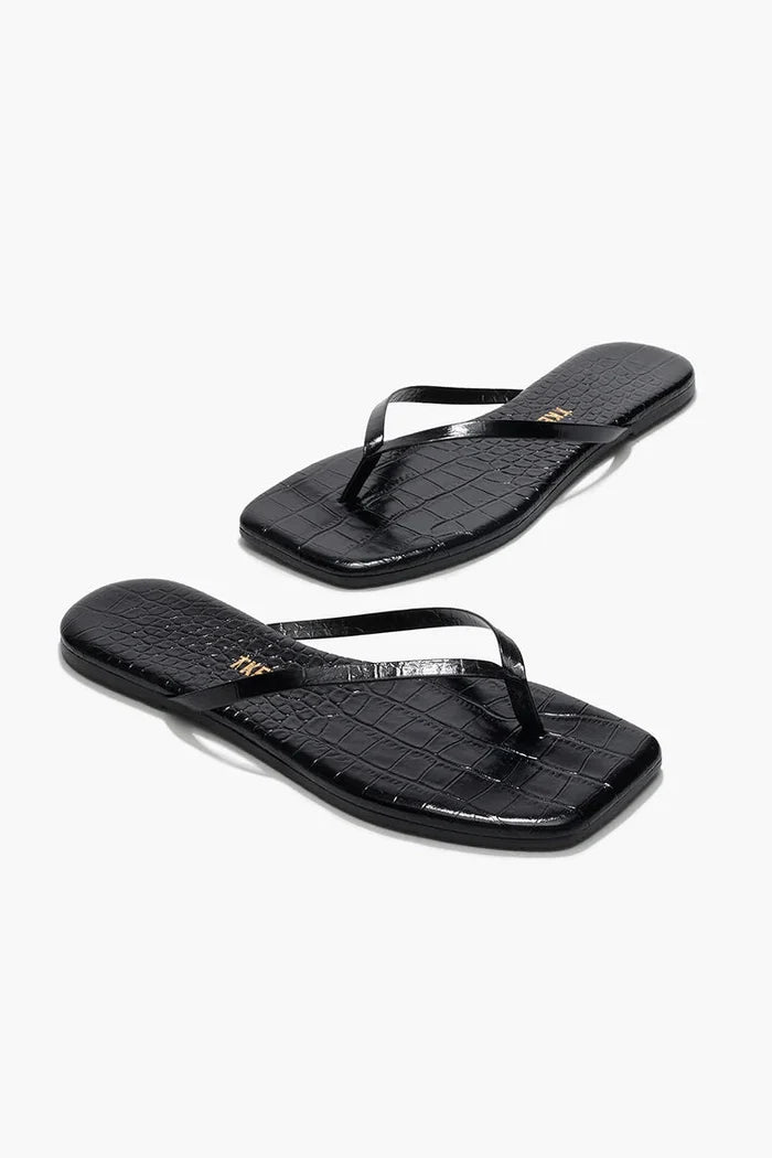 Square Toe Lily Sandal - Sable Croc