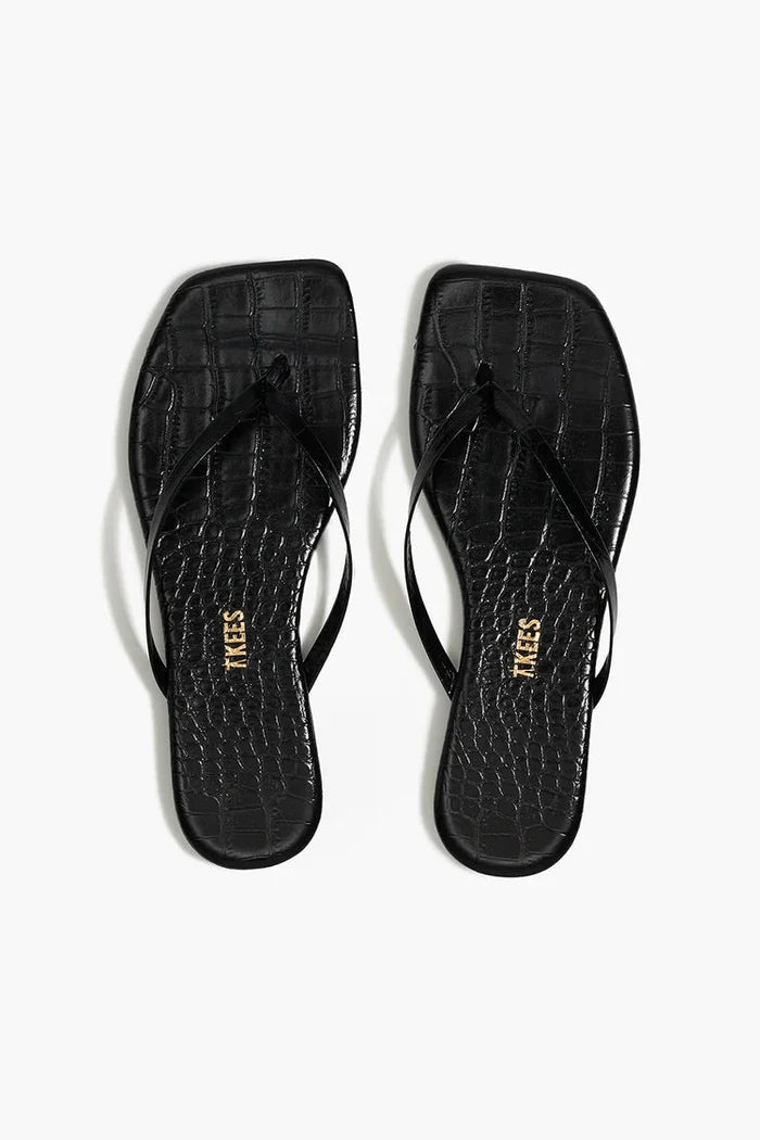 Square Toe Lily Sandal - Sable Croc