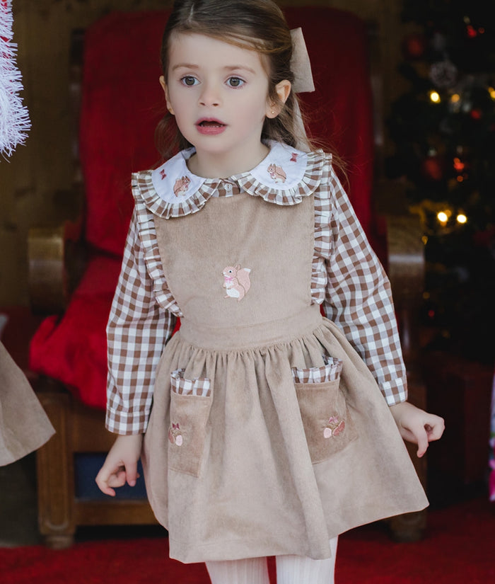 Squirrels Dress Girl 2-piece set