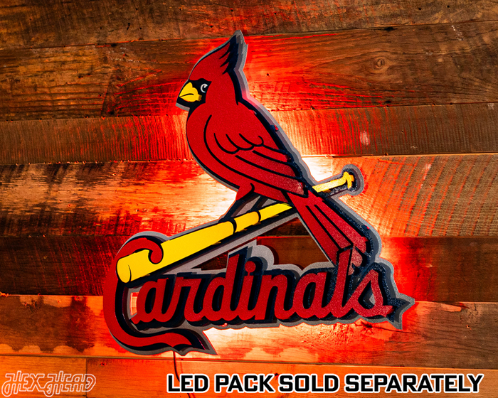 St. Louis Cardinals "BIRD on a BAT" Logo 3D Metal Wall Art