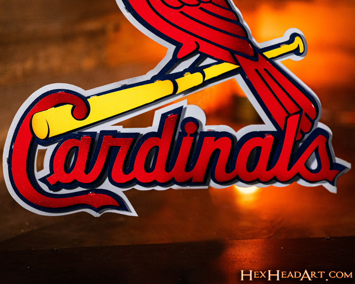 St. Louis Cardinals "BIRD on a BAT" Logo 3D Metal Wall Art