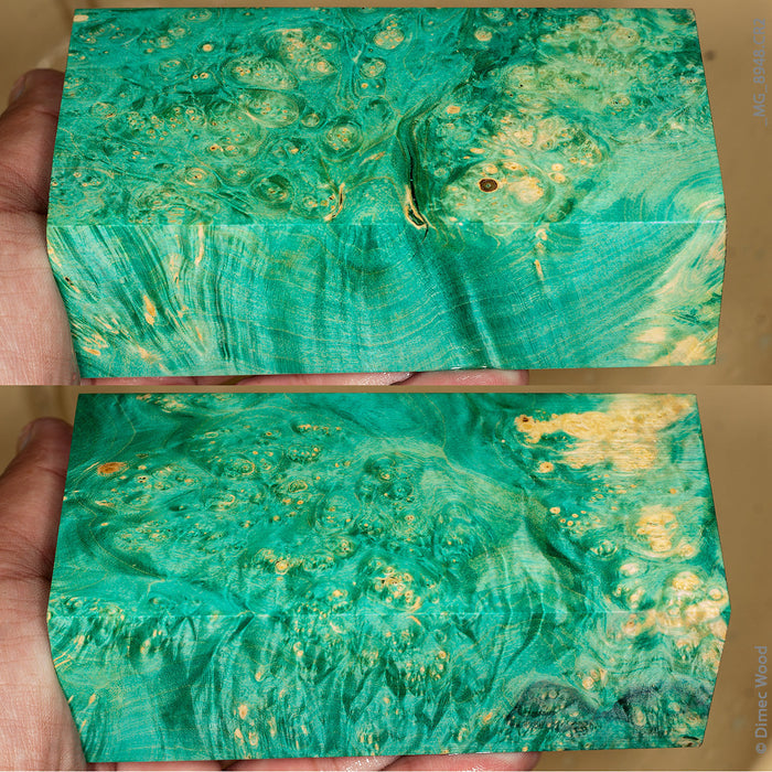 Stabilized wood box elder burl block