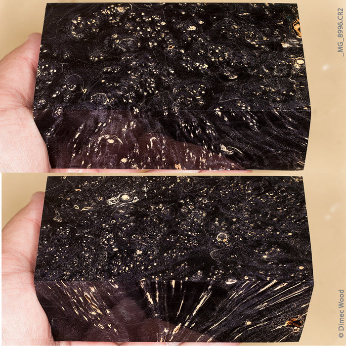 Stabilized wood box elder burl block