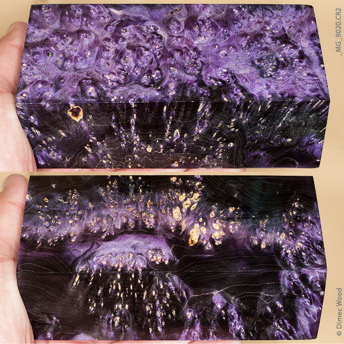Stabilized wood box elder burl block