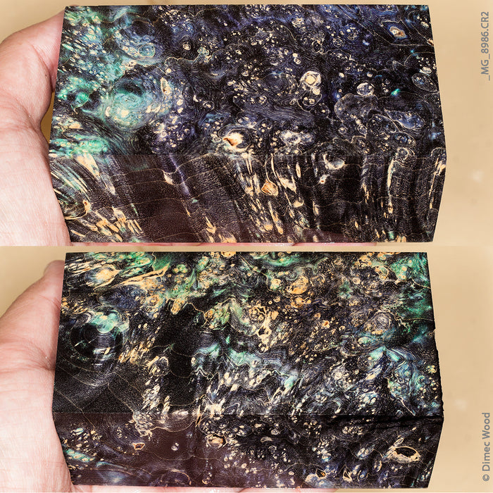 Stabilized wood box elder burl block