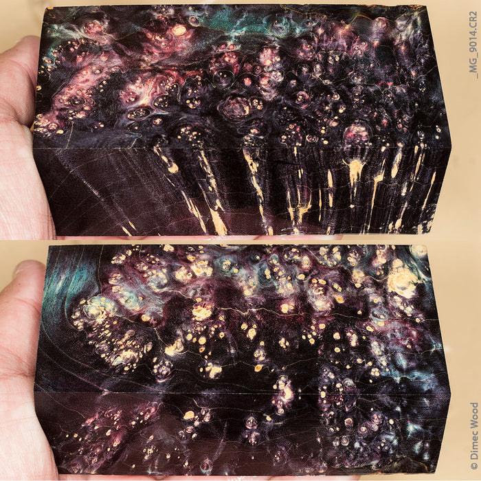 Stabilized wood box elder burl block