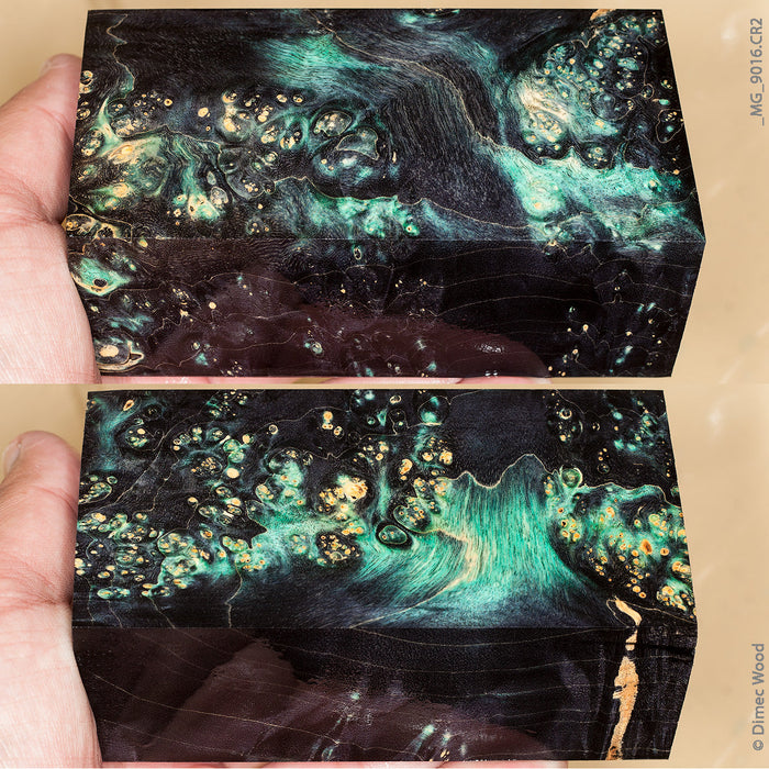 Stabilized wood box elder burl block