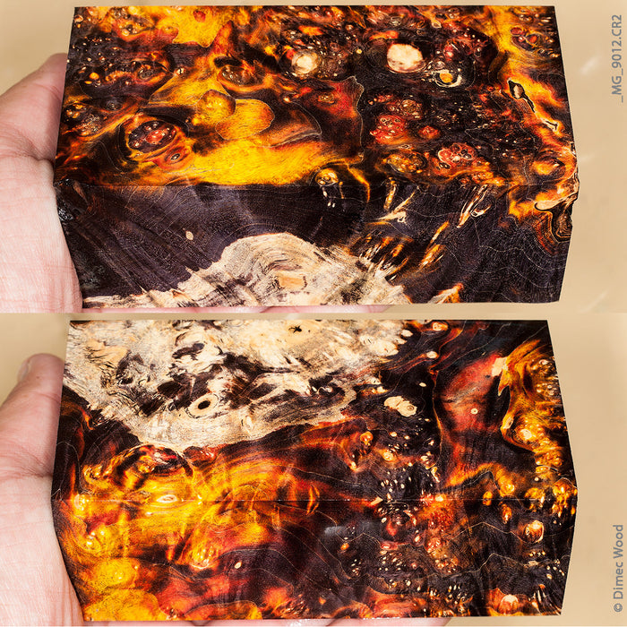 Stabilized wood box elder burl block