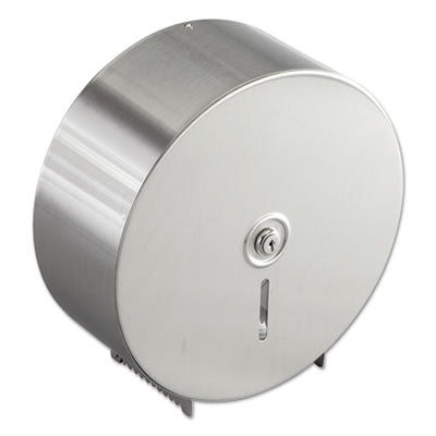 STAINLESS STEEL 9” JUMBO ROLL TISSUE DISP ( SINGLE ROLL ) BOBRICK 2890