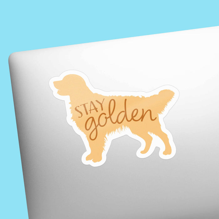 Stay Golden - Cute Golden Retriever Dog Sticker