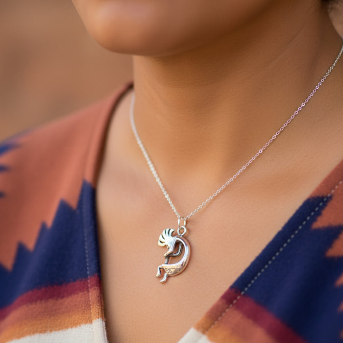 sterling silver native american kokopelli pendant
