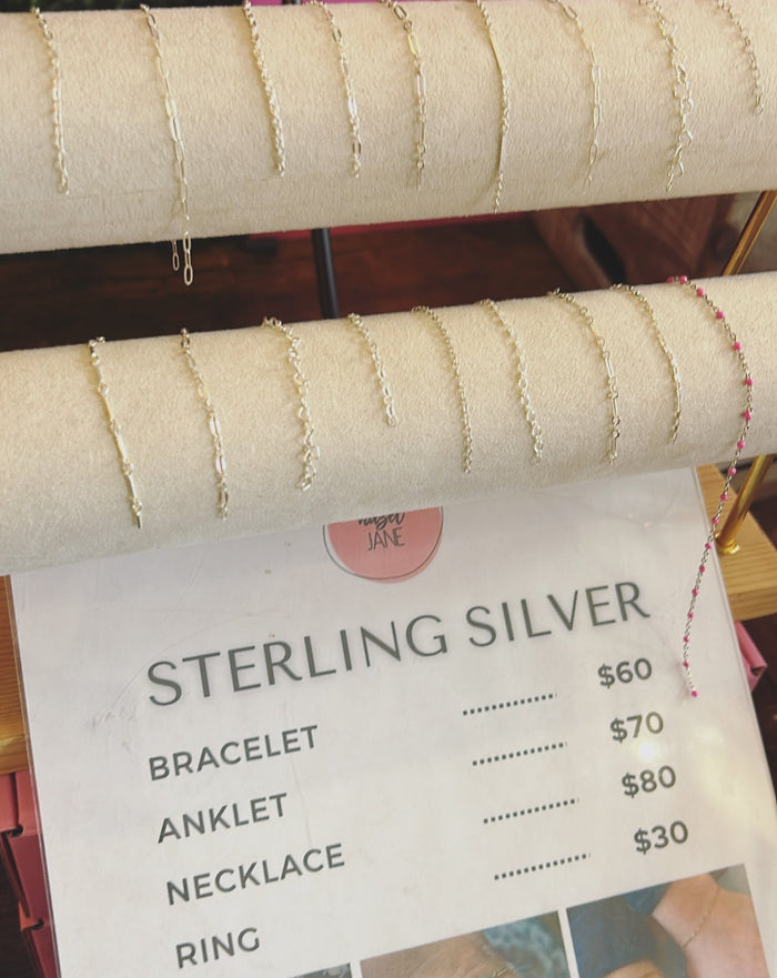 Sterling silver permanent jewelry