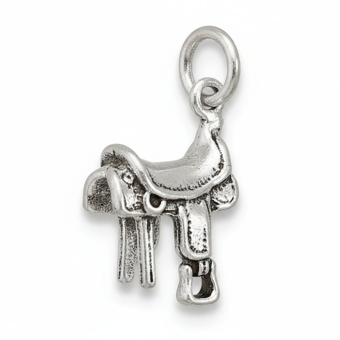 sterling silver saddle charm