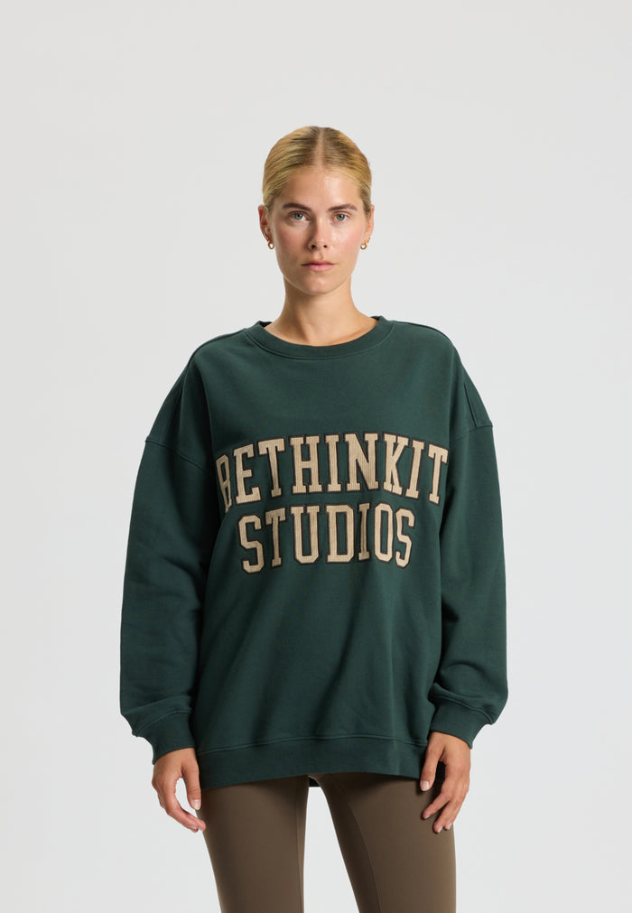 Rethinkit Sweat Shirt Logo Sweatshirt 4126 deep green