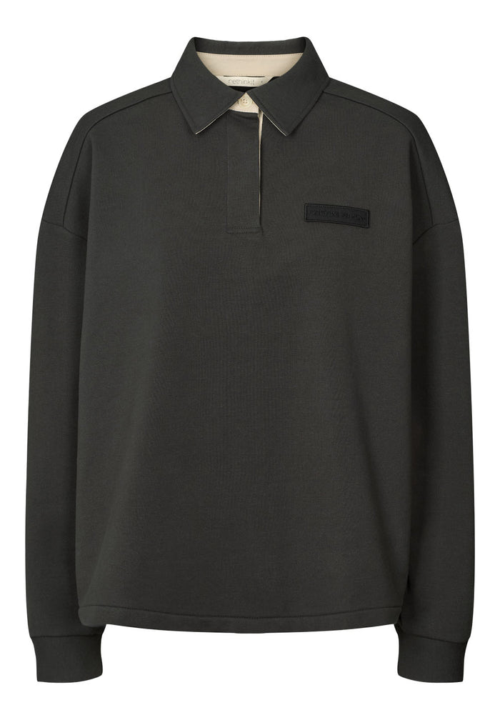 Rethinkit Sweat Shirt Polo One Sweatshirt 0022 almost black