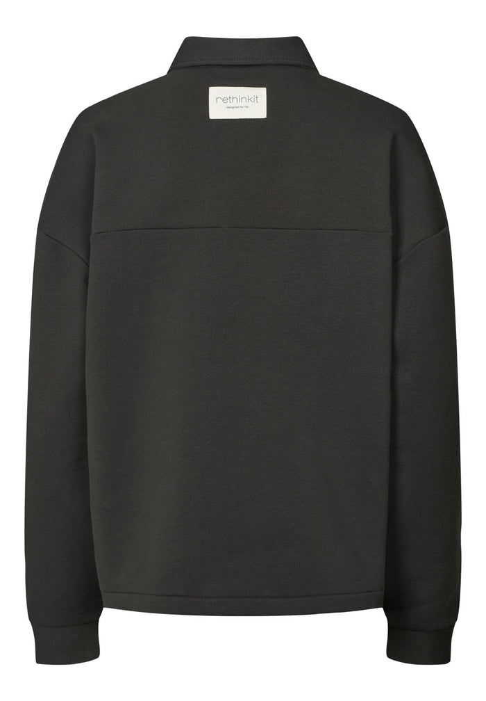 Rethinkit Sweat Shirt Polo One Sweatshirt 0022 almost black