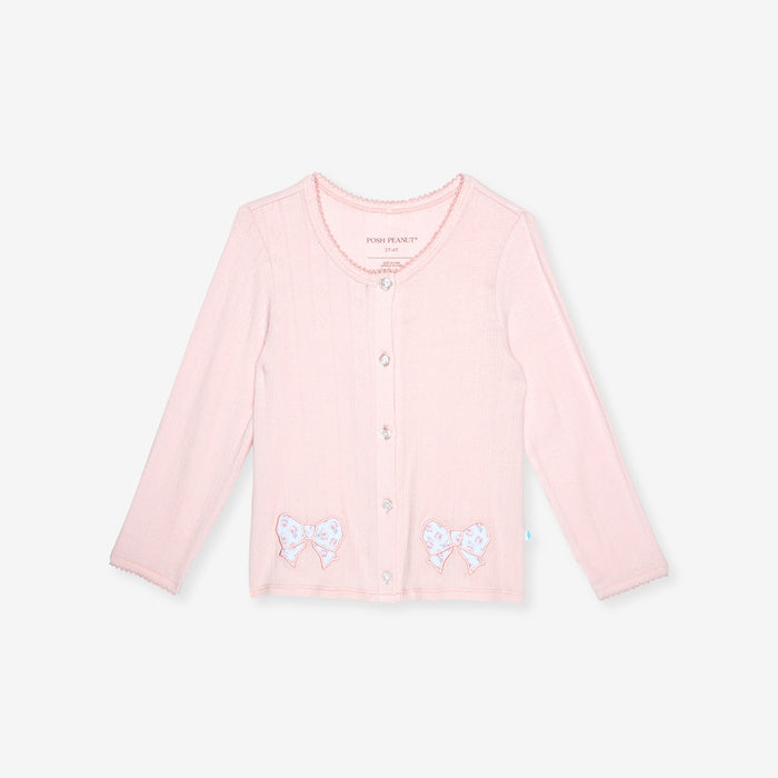 Sweet Pink Pointelle Cardigan