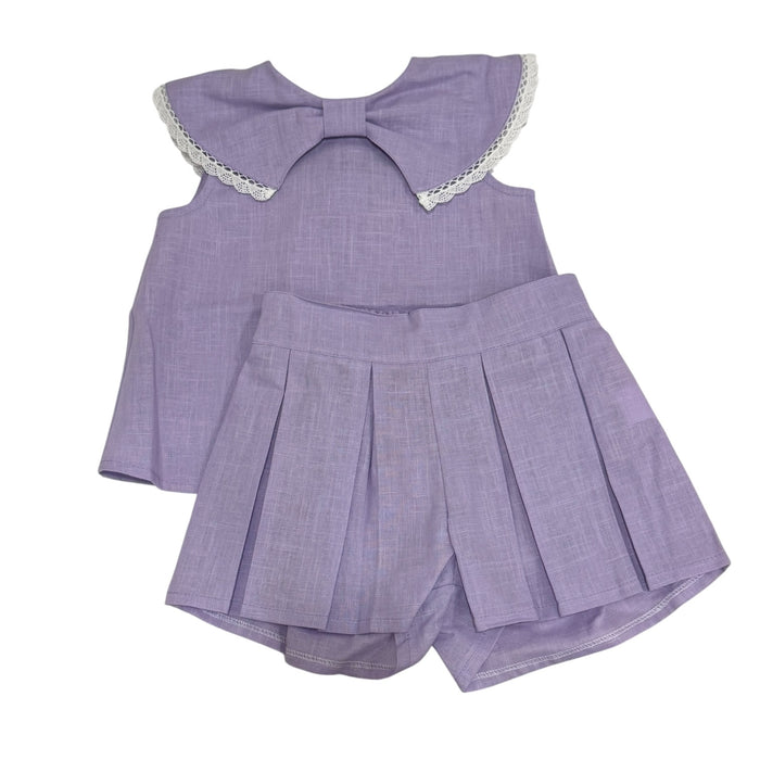 Tara Linen Purple 2-Pc Set