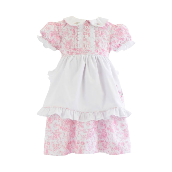 Tea Pink Handembroidered Toile Dress