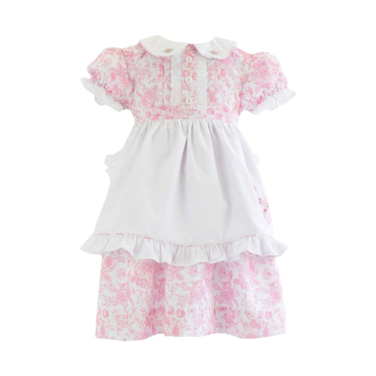 Tea Pink Handembroidered Toile Dress