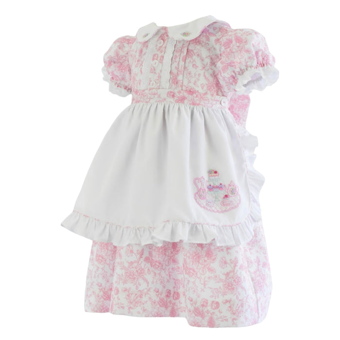 Tea Pink Handembroidered Toile Dress