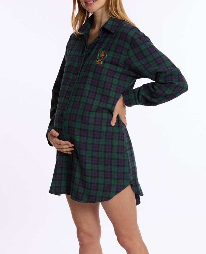 Teddy Green Maternity and Nursing Nightdress