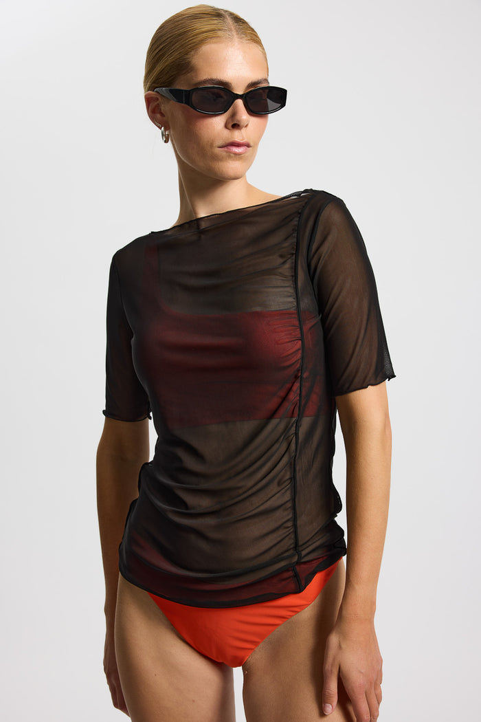 Rethinkit Tee Veil Tee 0022 almost black