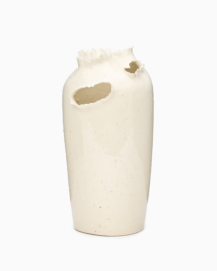 Tereo Tall Vase - Off-white Speckle