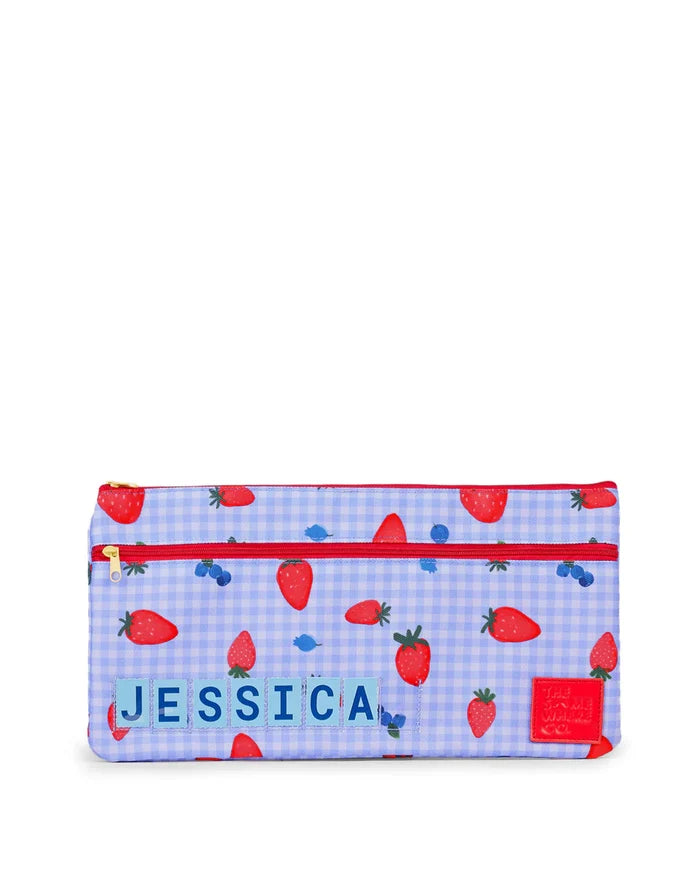 The Somewhere Co Name Pencil Case - Berry Patch