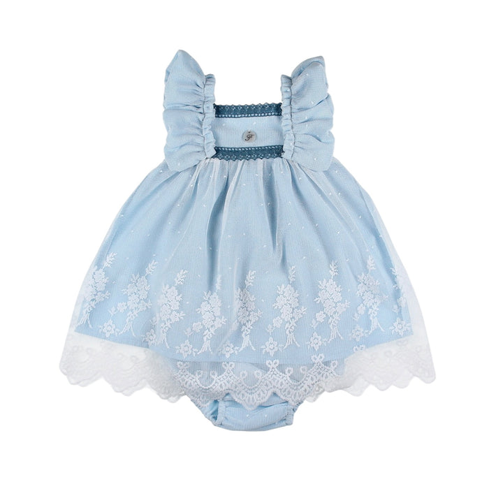 Thomassa Girl Denim/Light Blue Lace 2 Piece Set