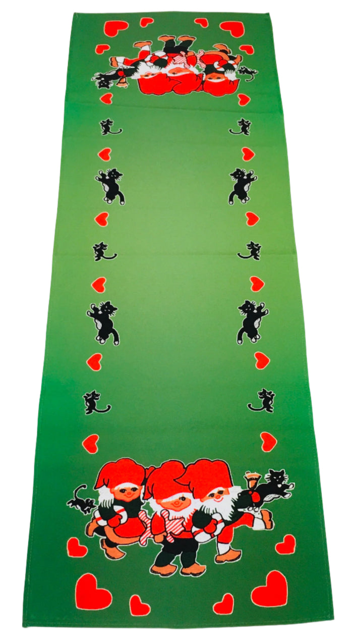 Tomte Trio & Hearts Table Runner