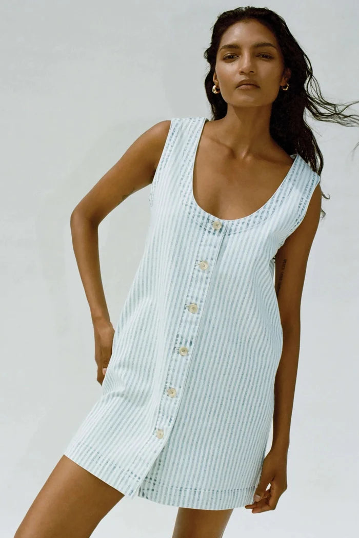 Topsail Denim Malibu Dress - Breakwater Stripe