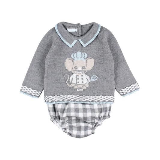 Touille Boy Chef Mouse Half-Knitted 2-Piece Set