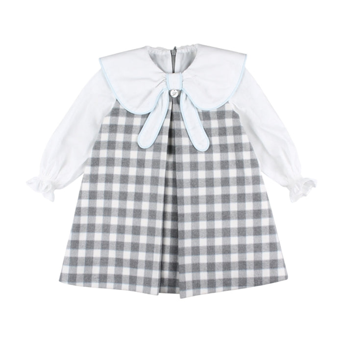 Touille Girl Grey Checkered Dress
