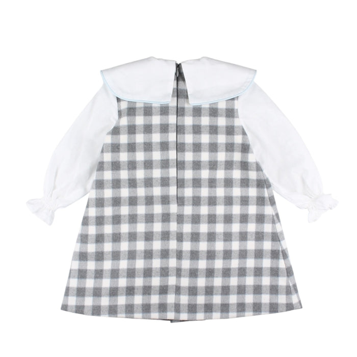 Touille Girl Grey Checkered Dress