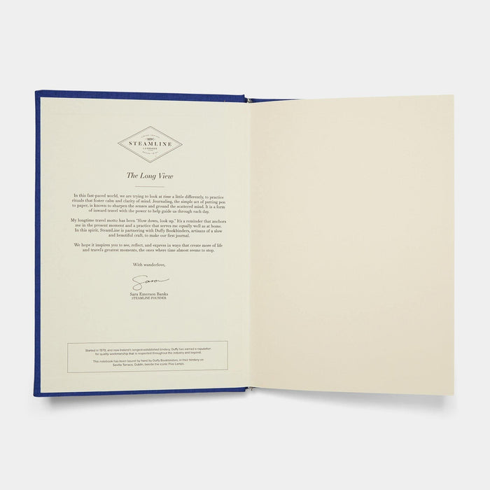 Blue Travel Journal - Irish And Hand-Bound Accessories Steamline Luggage