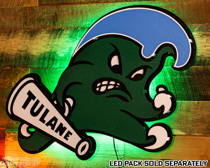 Tulane Green Wave 3D Artwork