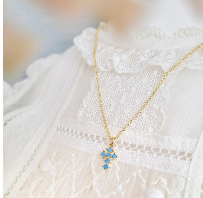 Turquoise Cross Necklace