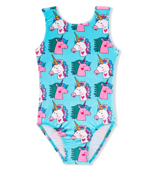 Unicorn Velvet Aqua Biketard - Girl Power Sport