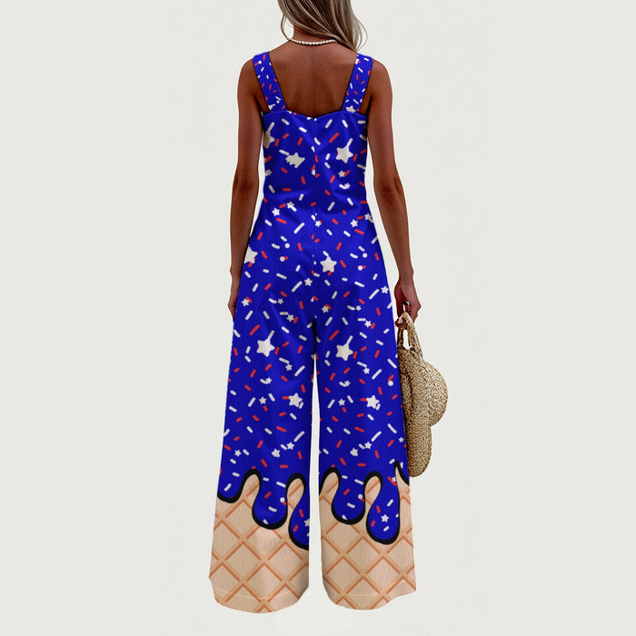USA Ice Cream Women's Wide-Leg Jumpsuit