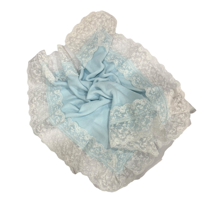 Valeria Light Blue Knitted Blanket