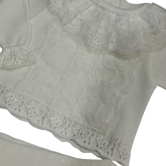 Valeria White 3-Piece Knitted Set