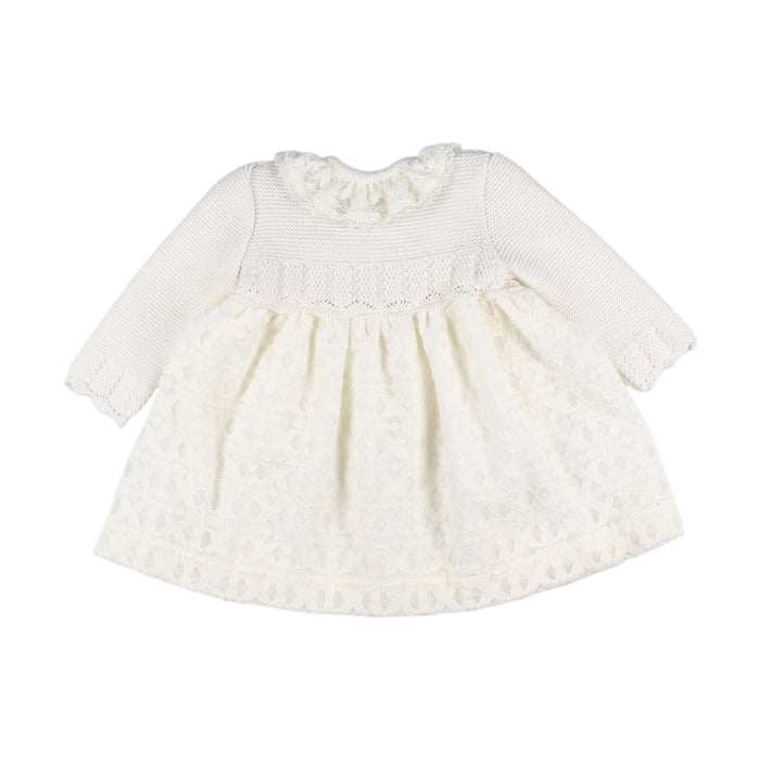 Vanilla Half-Knitted Girl Dress