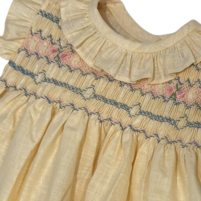 Veronica Yellow Handsmocked Girl Dress