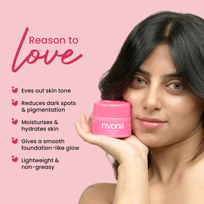 Warm Pink Brightening Cream - Tinted Moisturizer with Alpha Arbutin for Depigmentation - 50gm
